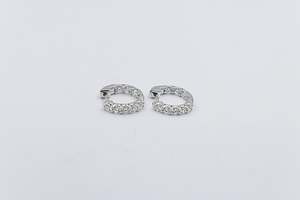 10k White Gold Lab Diamond Huggies TDW 1ct LGE47351