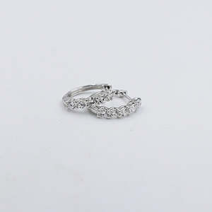 10k White Gold Lab Diamond Huggies TDW 1ct LGE47858