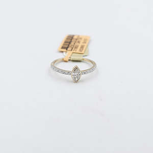 10K Yellow Gold Lab Diamond With Marquise Centre 0.50ct LGR47279