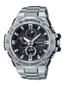 Watches: G Shock G Steel Bluetooth Solar Silver Watch - GST-B100D-1A