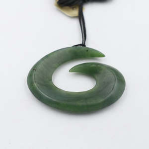 Greenstone Carving Collection: New Zealand Greenstone Matt Koru PT11