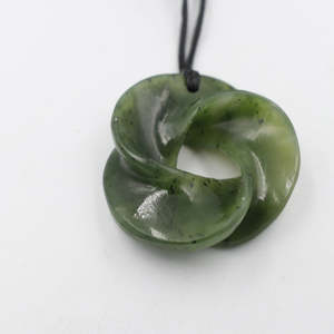 Greenstone Carving Collection: New Zealand Greenstone Moebius Ribbon HPN140
