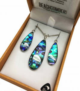 Paua Set Silver Plated Boxed BBJ1202S
