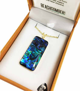Bone And Paua Jewellery: Paua Gold Plated Pendent Boxed BBJ1117P