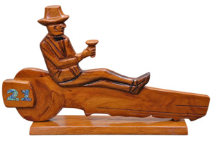 21st Keys: Handmade Swamp Kauri 21st Key on stand 560mm