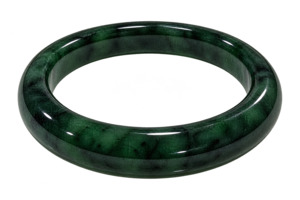 Greenstone Carving Collection: Greenstone  Bangle 10mm wide Half round
