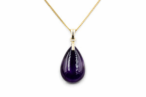 9ct Gold Set  Amethyst Pendent SYP775