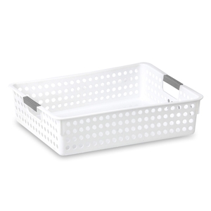 Products: Basket with Handles Large Shallow White