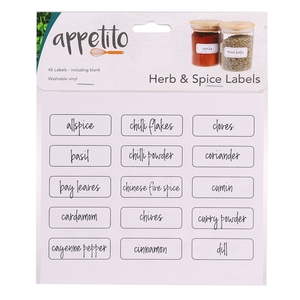 Products: Appetito Herb & Spice Labels 45 Pack