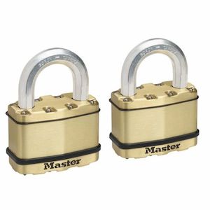 MASTER LOCK 50MM EXCELL LAMINATED PADLOCK - 2 PACK M5BTAU