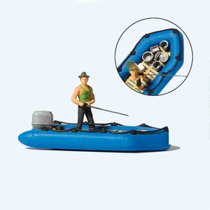 Products: Preiser 10687 Fishermen / Angler Figure With Dinghy / Rubber Boat & Acc