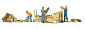 Products: Preiser 10707 Stacking Firewood HO Gauge Figures