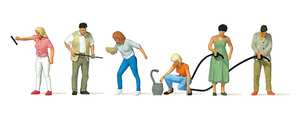 Products: Preiser 10709 At the Fuel / Filling Station HO Gauge Figures