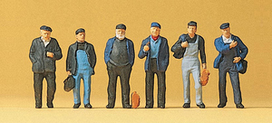 Products: Preiser 10350 Industrial / Dock Workers Figure Set HO Scale