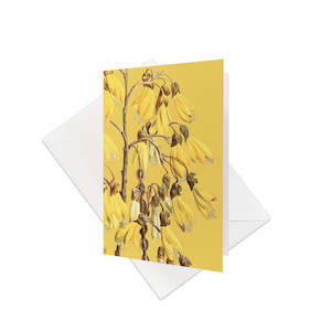 Vintage Flora: Vintage Botanical Kowhai Gift Card & Envelope (6 Pack)