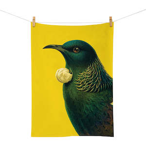 Bright Birds: Bright Tui Tea Towel
