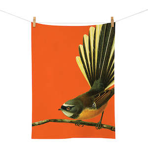 Bright Birds: Bright Fantail Tea Towel