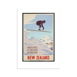 Small Prints: Tongariro National Park Tourist Print