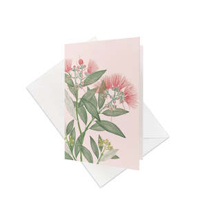 Vintage Botanical Pohutukawa Gift Card & Envelope (6 Pack)