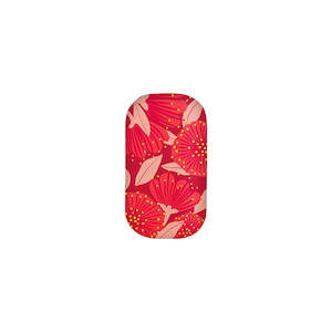 Bright Botanical Red Pohutukawa Trinket Box