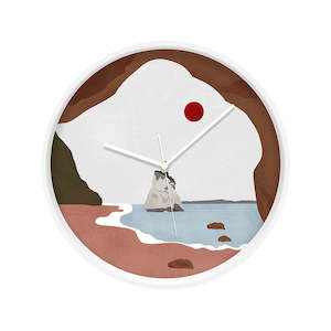 Cathedral Cove Landmark Wooden Frame Clock