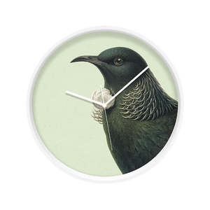 All Collections: Hushed Green Tui Wooden Frame Clock - Second