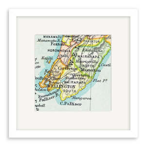 Samples Seconds Sale 2 0: Wellington Vintage Map Print - Second