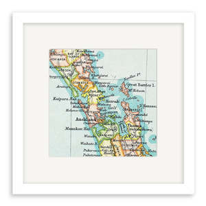 Samples Seconds Sale 2 0: Auckland Vintage Map Print - Second