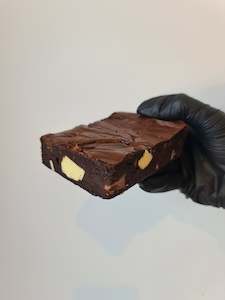 Slices: Fudgy Triple Choc Brownie