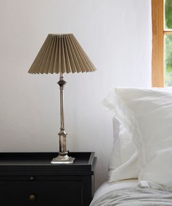 Lampshade: 35cm Pleated Coolie Lampshade - Taupe Linen