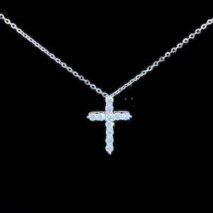 Pendants: 1ct Moissanite Cross Pendant