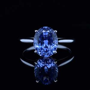 Fine: 1.5ct Blue Lab Sapphire Solitaire