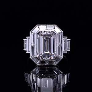 afterpay: Art Deco Emerald Ring