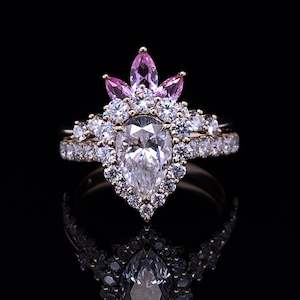 Custom Bespoke Archive: Pink & White Pear Wedding Set 2030