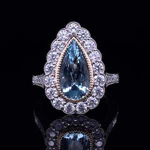 Custom Bespoke Archive: Natural Pear Aquamarine