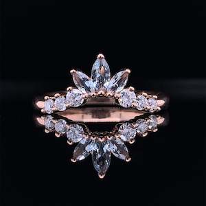 Custom Bespoke Archive: Aquamarine & Diamond Band