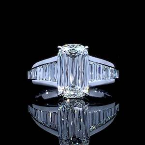 3.80ct Custom Cushion Cut Beauty