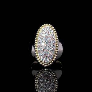 Diamond Rings: Pave Vintage Oval Band