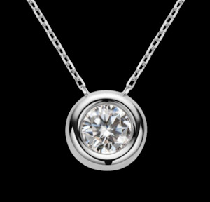 Black Friday Sale 1: 1ct Moissanite Anastasia Bezel Pendant