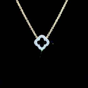 Valentines Sale 1: Diamond Clover Pendant
