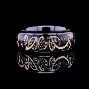 Waitangi Wknd Sale: The Midnight Golden Koru Ring
