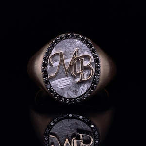 Gibeon Meteorite Signet Ring
