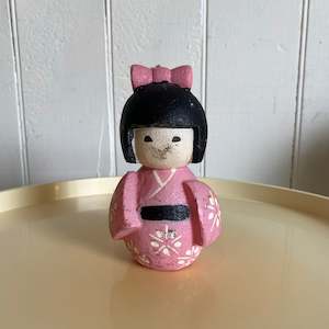 Vintage Kokeshi Doll Candle