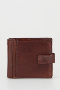 Mens Tabbed Wallet: RFID Angus Leather Tab Wallet