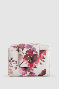 Womens Small Wallets: Floral Small Tab Wallet