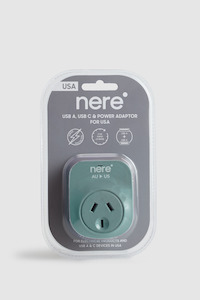 Travel Adaptors: USB/-C Power Adaptor Aus/USA