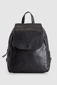 Womens Backpacks: Sia Leather Flapover Backpack