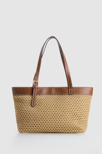 Tote Bags: Straw East West Tote