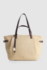 Tote Bags: Straw Charm Tote