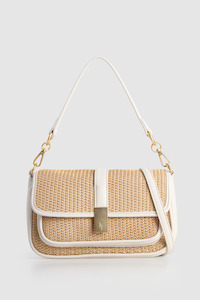 Alina Straw Shoulder Bag